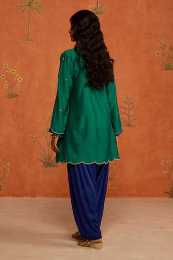 Shikha Mehta Aasma Silk Chanderi Top & Salwar Set