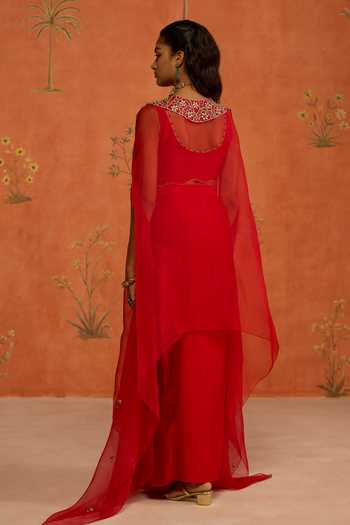 Shikha Mehta Damini Embroidered Cape Skirt Set
