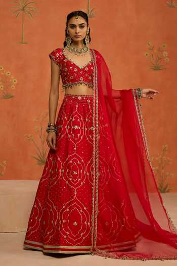 Shikha Mehta Suhana Raw Silk Lehenga Set