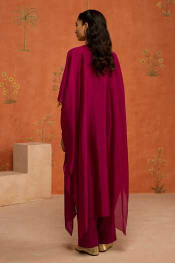Shikha Mehta Oorja Neckline Embroidered Kaftan & Pant Set