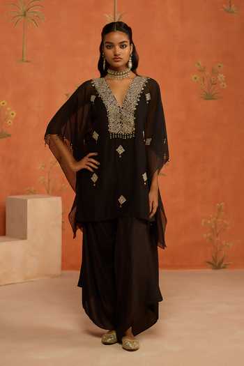 Shikha Mehta Manya Embroidered Kaftan & Pant Set