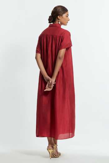 Kora Applique Floral Midi Dress 