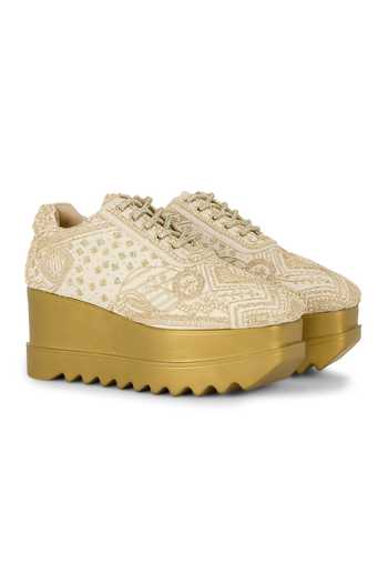 Buy Anaar Cream Mauj Masti Chiffon Sneakers Online at Aza Fashions Buy_Anaar_Cream Mauj Masti Chiffon Sneakers _Online_at_Aza_Fashions