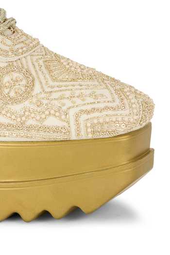 Buy Anaar Cream Mauj Masti Chiffon Sneakers Buy_Anaar_Cream Mauj Masti Chiffon Sneakers