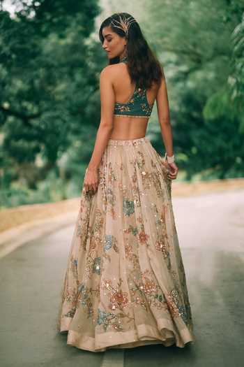 Paulmi And Harsh Bea Flower Print Lehenga Set 