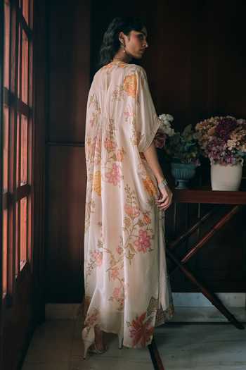 Paulmi And Harsh Elin Florette Print Kaftan 