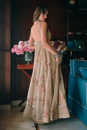 Paulmi And Harsh Zelda Printed Anarkali With Dupatta