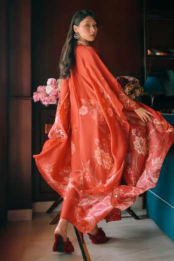 Paulmi And Harsh Raye Flower Print Kaftan