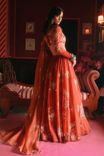 Paulmi And Harsh Wish Printed & Embroidered Bridal Lehenga Set 