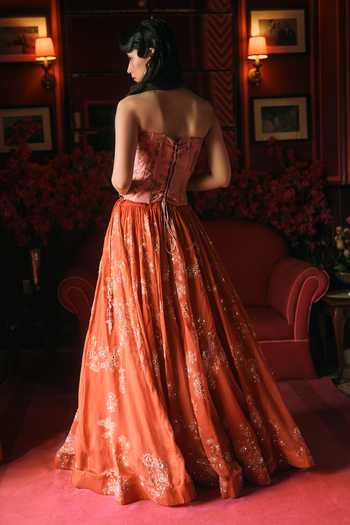 Paulmi And Harsh Delilah Print Lehenga Corset Set 