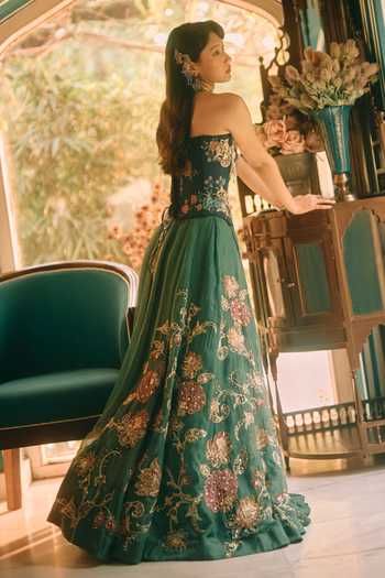 Paulmi And Harsh Twilight Printed Lehenga & Corset Set 