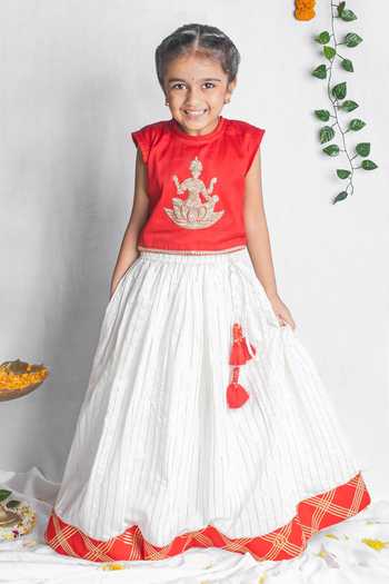 Rage Attire-Sweta Saria Kamala Devi Embroidered Blouse & Lehenga Set 