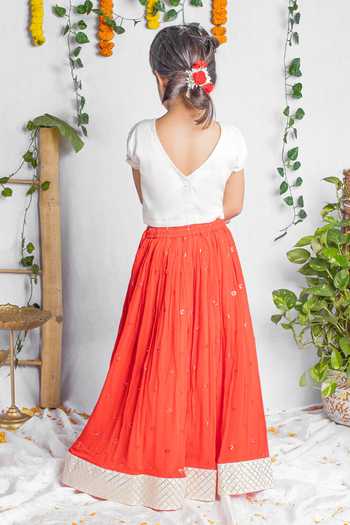 Rage Attire-Sweta Saria Lakshmi Shree Embroidered Blouse & Lehenga Set 