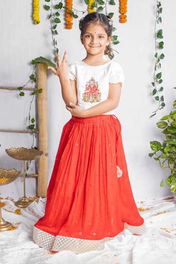 Rage Attire-Sweta Saria Lakshmi Shree Embroidered Blouse & Lehenga Set 