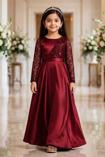 Petite Pomme Floral Embroidered Dress