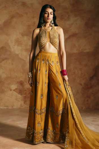 Aman Takyar Embroidered Blouse Sharara Set