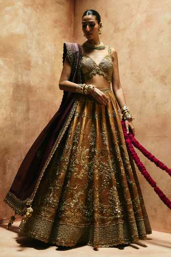 Aman Takyar Thread Embroidered Lehenga Set