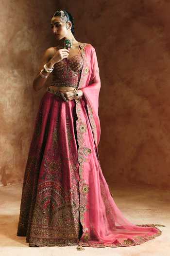 Buy Aman Takyar Pink Silk, Organza, Dupion Zari, Stones Sweetheart Neck Embroidered Lehenga Set Online at Aza Fashions Buy_Aman Takyar_Pink Silk, Organza, Dupion Zari, Stones Sweetheart Neck Embroidered Lehenga Set _Online_at_Aza_Fashions