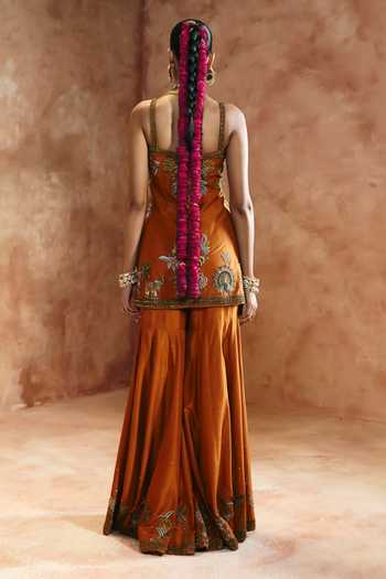 Aman Takyar Embroidered Kurta Sharara Set