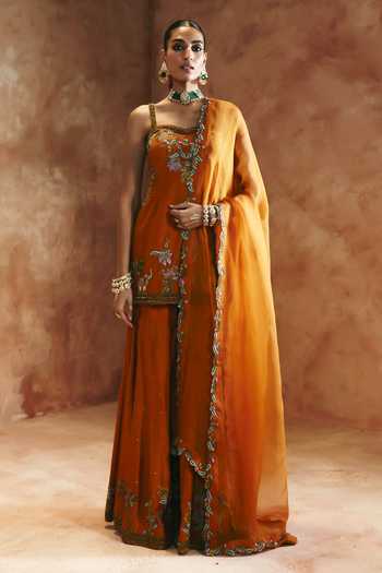 Aman Takyar Embroidered Kurta Sharara Set