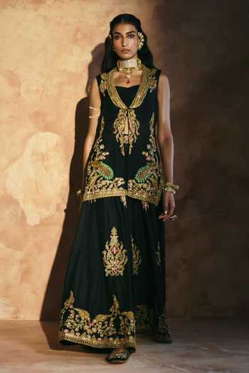 Aman Takyar Embroidered Jacket Sharara Set