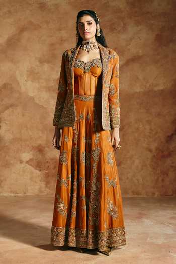 Aman Takyar Embroidered Jacket Sharara Set