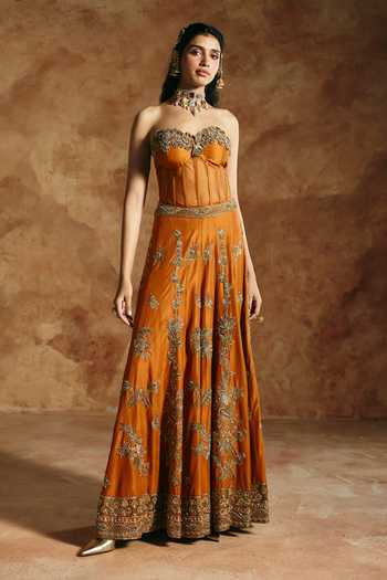 Aman Takyar Hand Embroidered Corset & Sharara Set