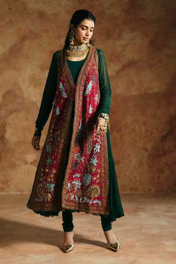 Aman Takyar Embroidered Jacket With Anarkali