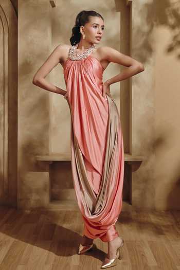 Babita M Marea Halter-Neck Embellished Gown