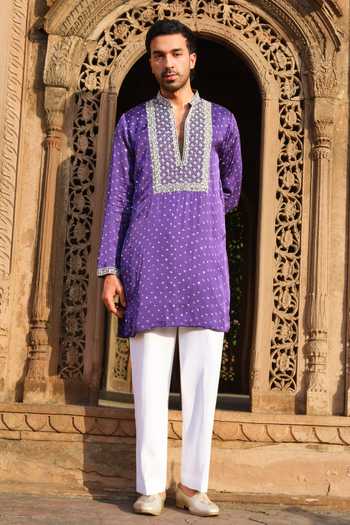 Darzi House Jamuni Darbar Bandhani Kurta Set 