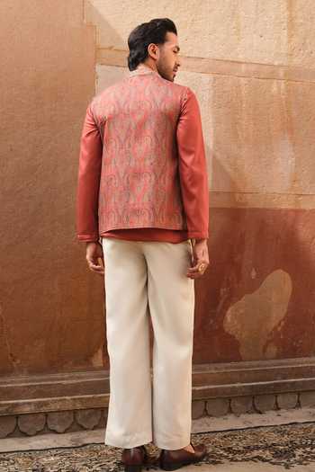 Darzi House Kesar Garh Jacket & Cowl Kurta Set