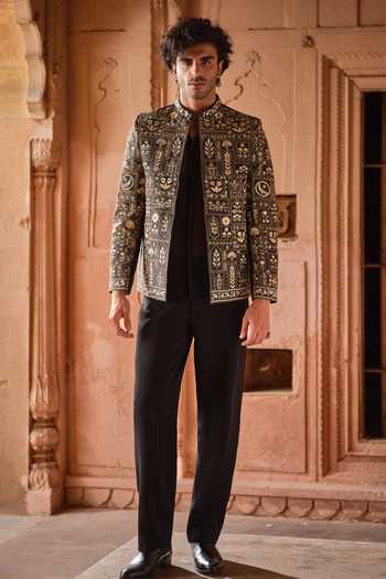 Darzi House Mayur Garh Embroidered Jacket Pant Set