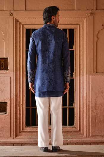 Darzi House Chitrasari Embroidered Jacket & Kurta Set 