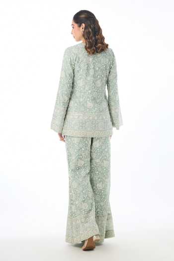 Gopi Vaid Myra Chikankari Work Kurta & Pant Set 