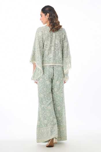 Gopi Vaid Ishira Chikankari Top & Pant Set 