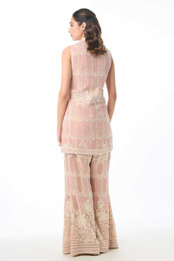 Gopi Vaid Pearl Chikankari Kurta Set 