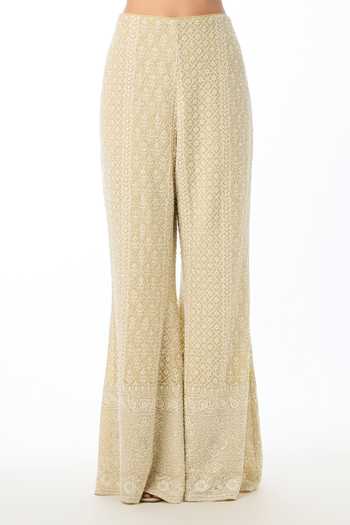 Buy Gopi Vaid Yellow Georgette V-neck Kiara Chikankari Pant Set Online at Aza Fashions Buy_Gopi Vaid_Yellow Georgette V-neck Kiara Chikankari Pant Set _Online_at_Aza_Fashions