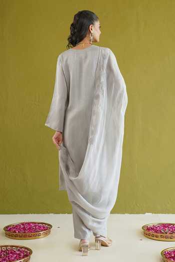 Masoomm Silk Embroidered Kurta Set