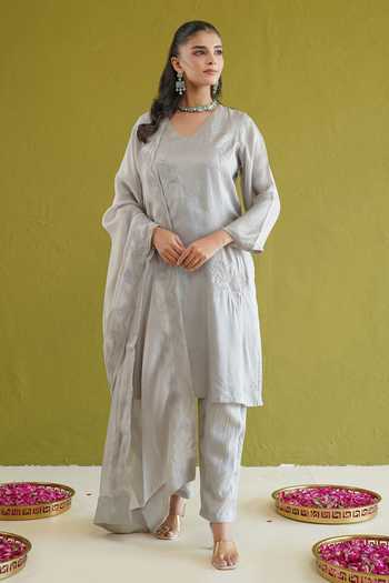 Masoomm Silk Embroidered Kurta Set