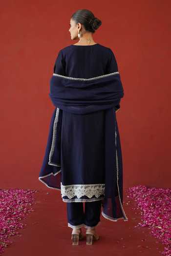 Masoomm Floral Lace Work Kurta Set
