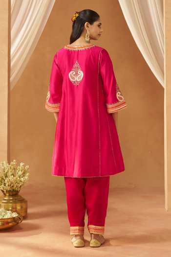 Sheetal Batra Daneen Hot Pink Choga With Salwar