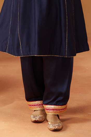 Sheetal Batra Blue Round Neck, Yes Riva Deep Choga With Salwar Set Online at Aza Fashions Sheetal Batra_Blue Round Neck, Yes Riva Deep Choga With Salwar Set _Online_at_Aza_Fashions
