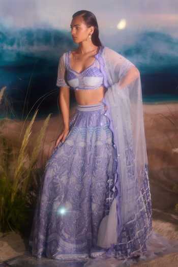 Tuhina Srivastava Seahorse Motifs Lehenga Set 