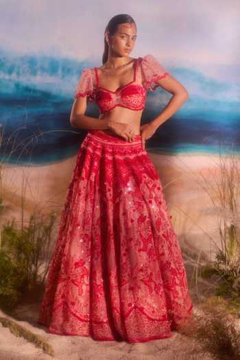 Tuhina Srivastava Humbird Embroidered Lehenga Set 