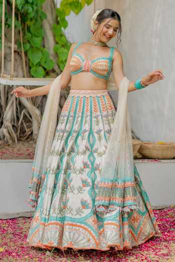 Tuhina Srivastava Neel Kanth Embroidered Lehenga Set 