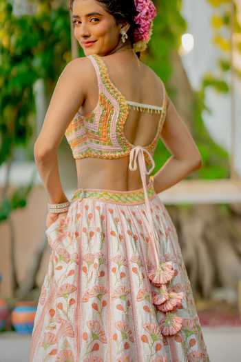 Tuhina Srivastava Hansini Floral Motif Lehenga Set 