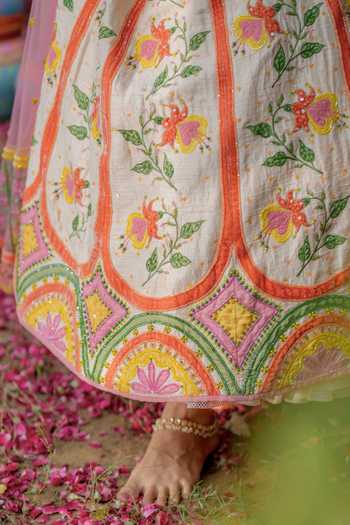 Shop Tuhina Srivastava Pink , Organza, Velvet, Tulle, Raw Rang Embroidered Lehenga Set Online at Aza Fashions Shop_Tuhina Srivastava_Pink , Organza, Velvet, Tulle, Raw Rang Embroidered Lehenga Set _Online_at_Aza_Fashions
