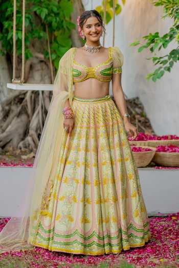 Tuhina Srivastava Bulbul Mirrorwork Lehenga Set 