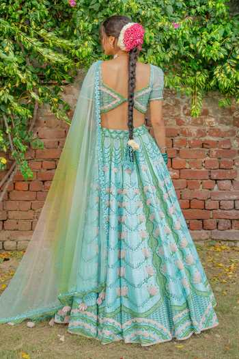 Tuhina Srivastava Floral Pattern Lehenga Set 
