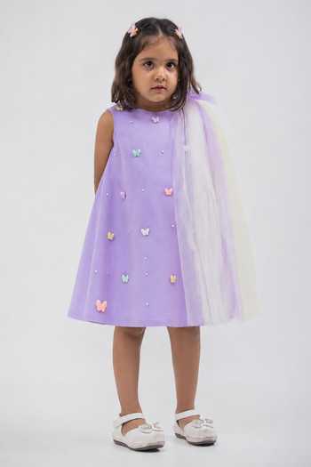 Lil Angels Butterfly Applique Work Dress 